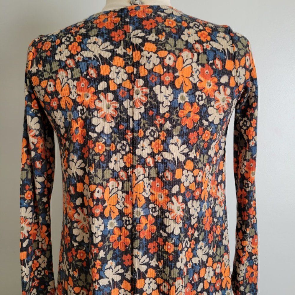 EUC LULAROE DITSY FLORAL LONG LIGHT WEIGHT POCKET CARDIGAN SIZE XS - Picture 8 of 13